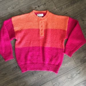 Vintage 80’s sweater orange fustian medium